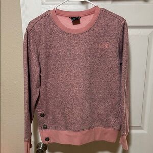 The North Face Women's Heathered Pink Crew Neck Sweater